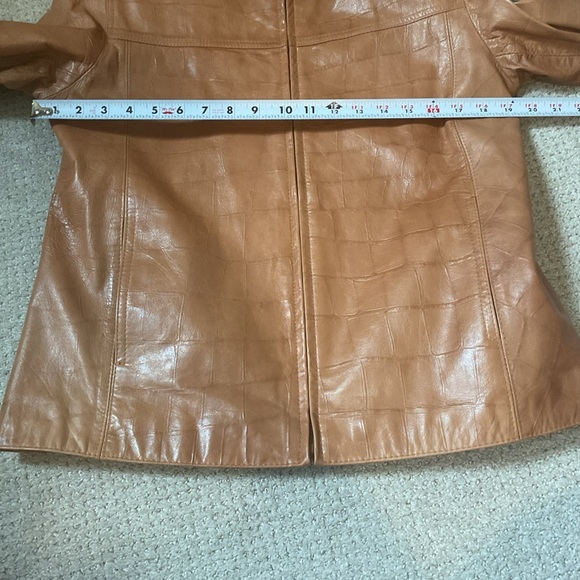 Lowenthal Vintage Leather Jacket with Faux Fur Size Medium Brown - Picture 9 of 10